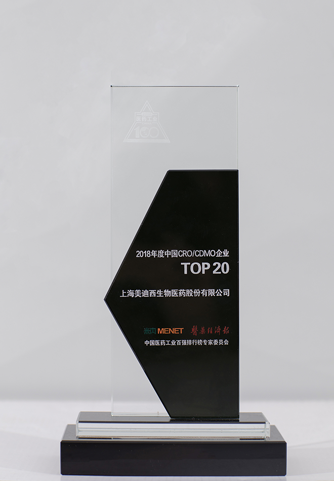 2018年度中国CRO、CDMO企业-TOP20